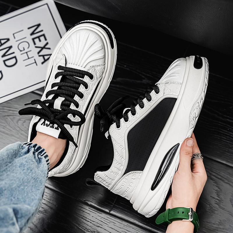 Spring new high-end casual board shoes thick-soled heightened sneakers