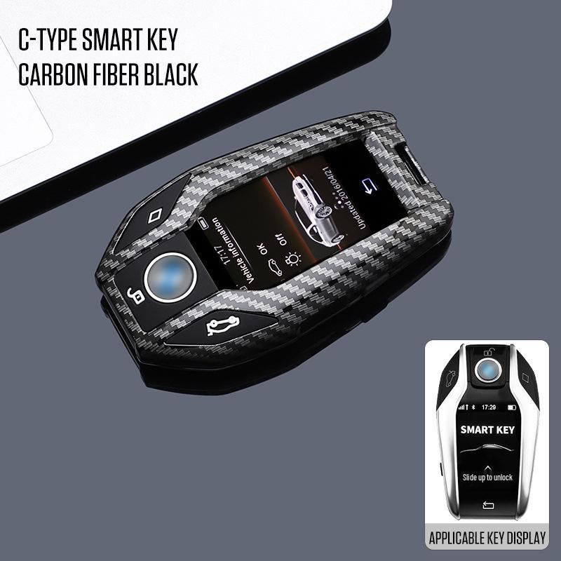 BMW Universelle Carbonfaser-Schlüsselabdeckung mit Schlüsselring