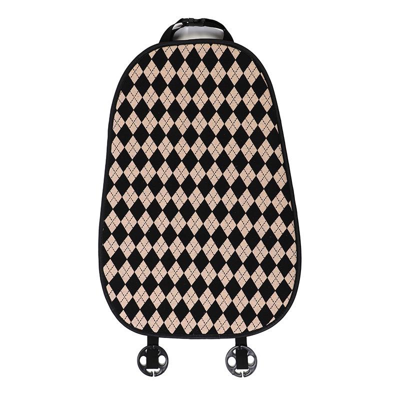 Universal Car Seat Cushion with Jacquard Knitted Diamond Grid - Anti-Slip, Fashionable Car Interior Accessory