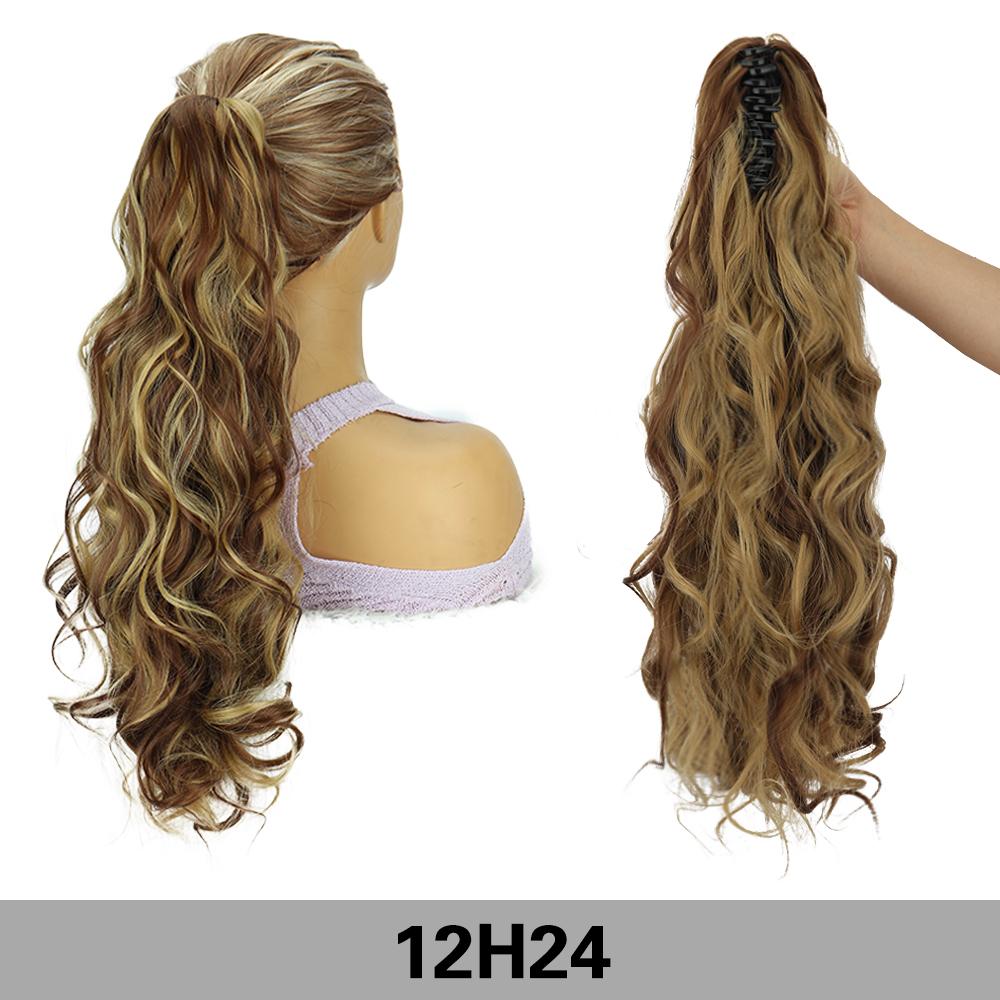 MISSQUEEN Synthetic Claw Drawstring Ponytail Ponytail Wig Extensions  Long Wavy Ponytail High Temperature Fiber For Women Cosplay Party Wear