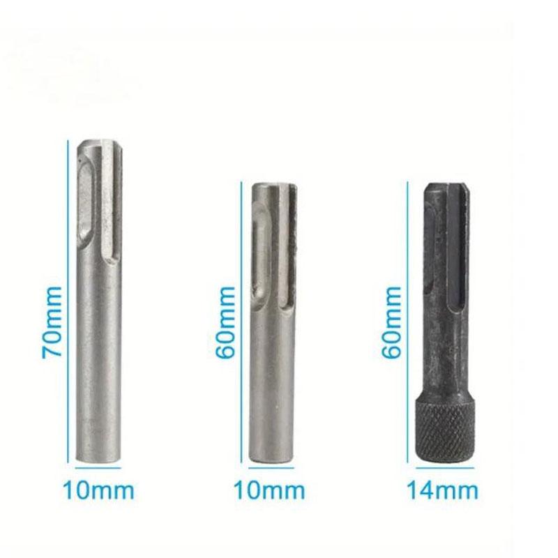SDS Plus Convert To 1/4 Hex Shank Adapter Hexagonal Converter Electric Hammer Power Screwdriver Bit Holder Socket Impact Driver