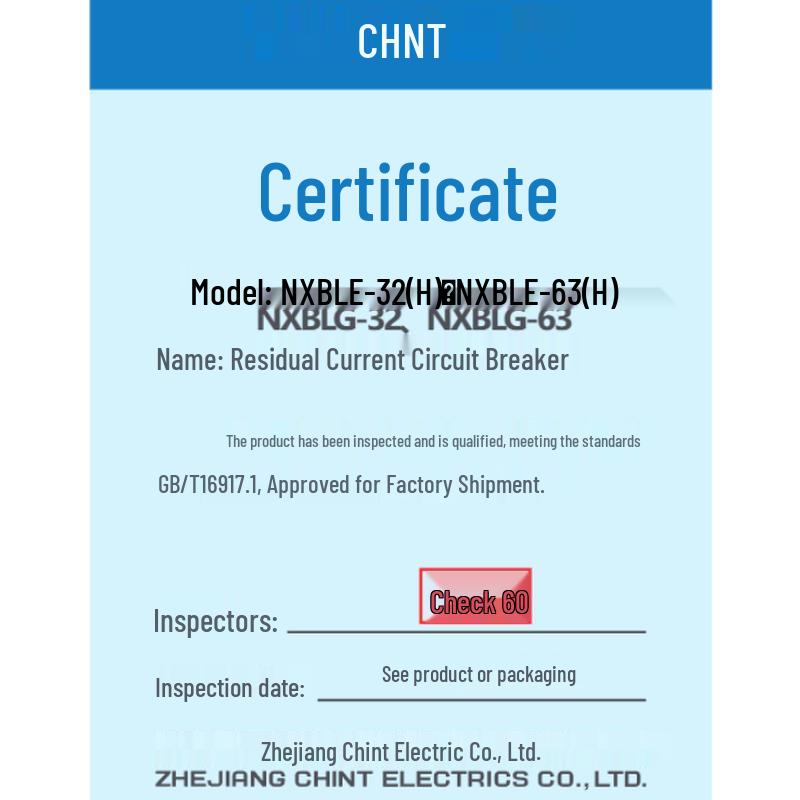 CHINT NXBLE Miniature Leakage Circuit Breaker