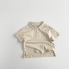 Children's Short Sleeved T-shirt Boys' Polo Shirt Summer Girls' Korean Versatile and Personalized Top Minimalist Style