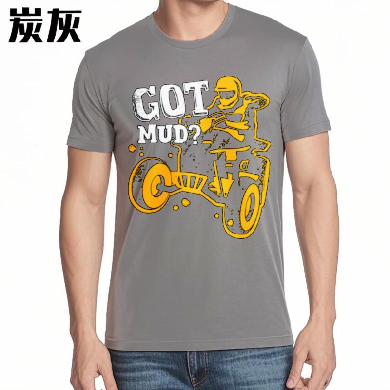 Solid Color Teeshirt Summer Tshirt Daily Wear Got Mud Motorcycle Rider Design Minimalist For Him Top Tees Classic Tshirt