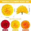 40Pcs 2.75'' Marigold Flowers Heads Bulk, Silk Marigold Artificial Flowers for Diwali Home Decor DIY Wreath Garland Craft Baby Shower Wedding Mexican