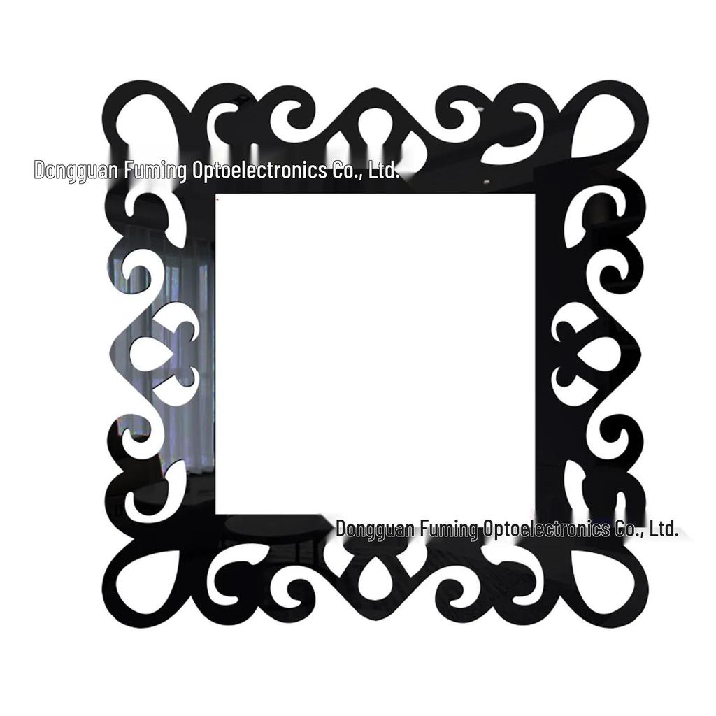 Acrylic Mirror Lace Switch Sticker - Stylish Self-Adhesive Wall Decor for Living Room or Bedroom