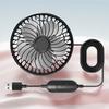 USB-betriebener Rücksitzventilator, 360° drehbar, Kopfstützenventilator, Kühlung für den Rücksitz von Limousinen, SUVs, LKWs und Vans