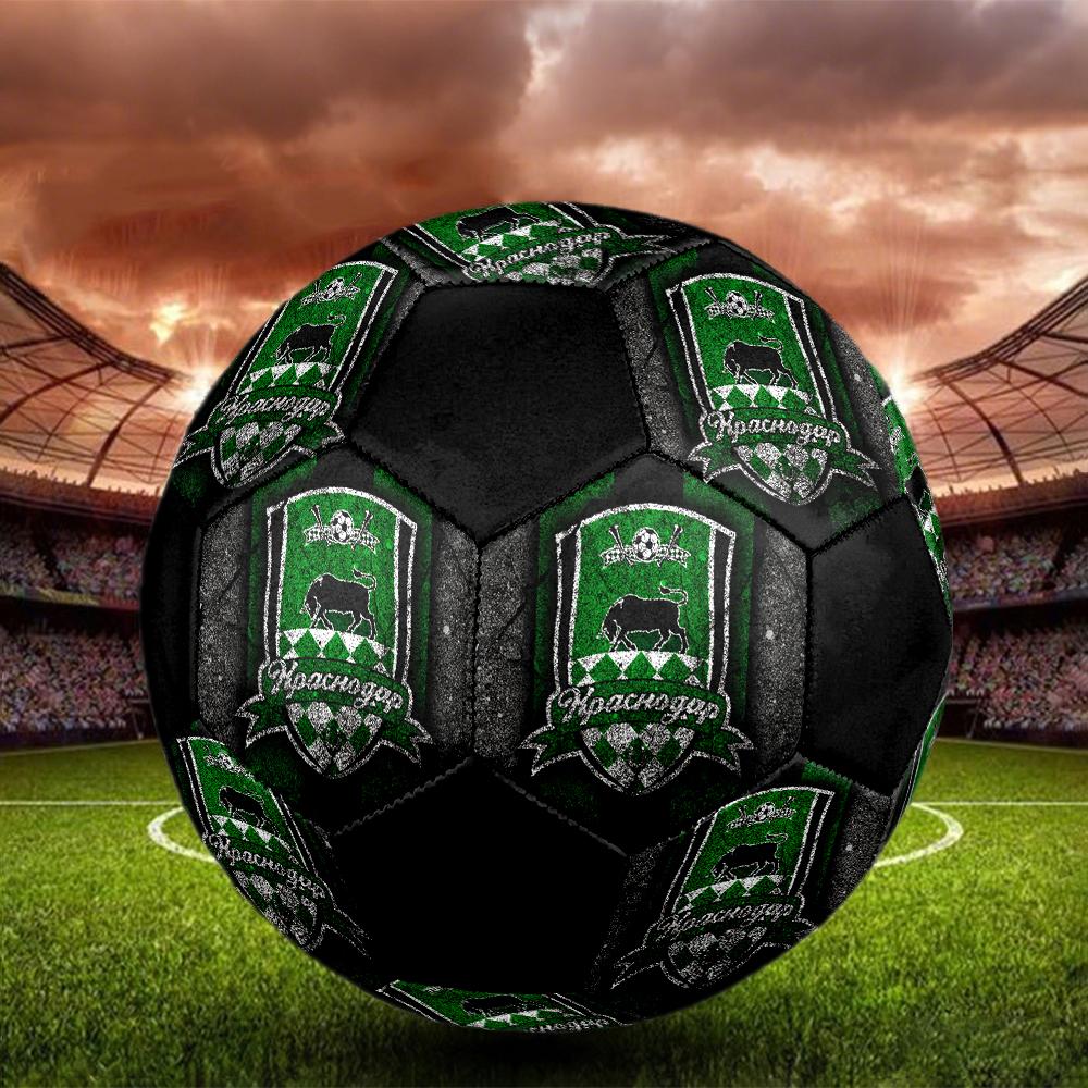 SIZE 5 FC Krasnodar Soccer Ball Colorful All Ages Machine Stitched PVC Competition Ready Durable High-Bounce