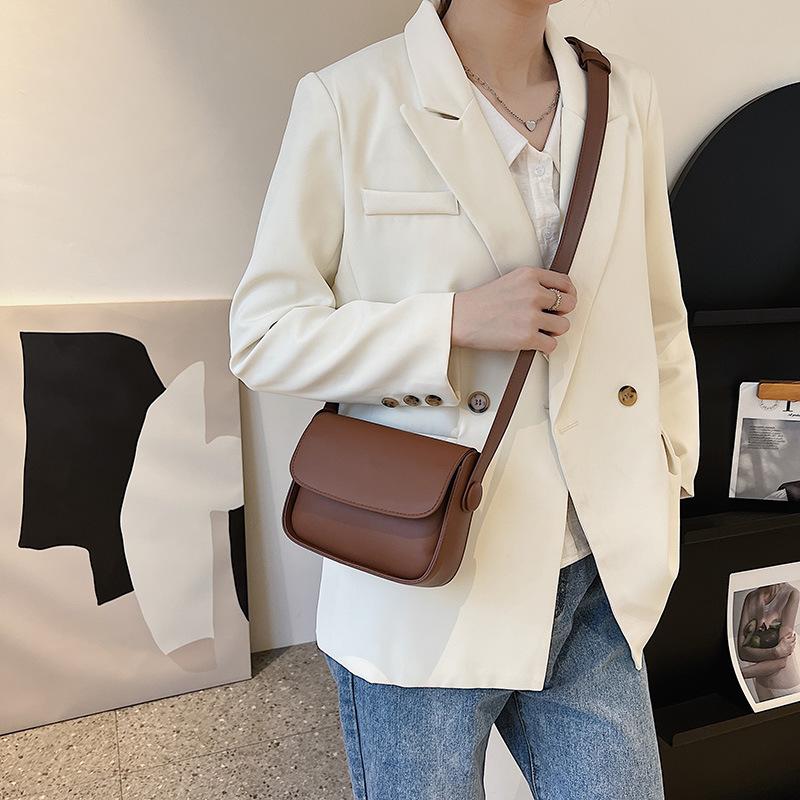 Urban Fashion Saddle Geanta de dama Tendință la modă pentru timp liber Geanta subraț Geantă Crossbody cu un singur umăr Pătrat Mic