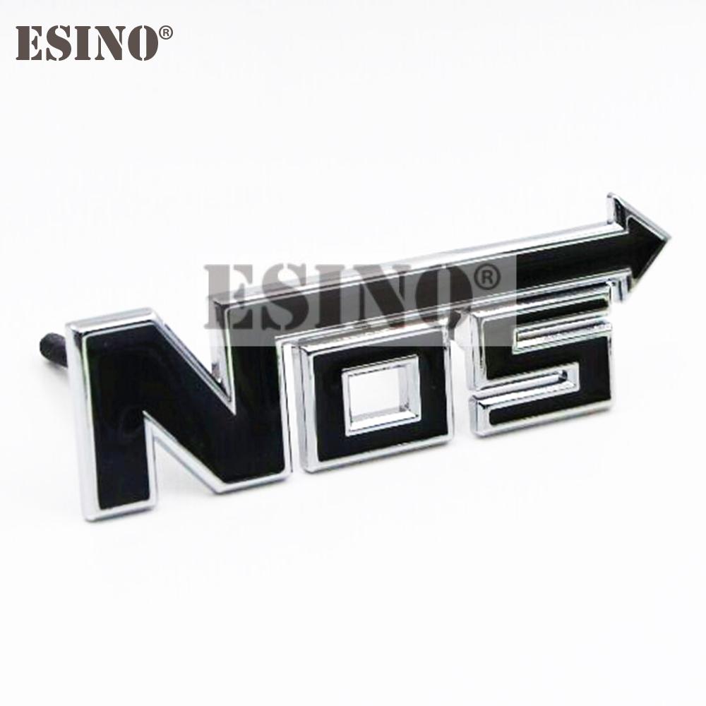 Car Styling Universal 3D Metal Chrome Zinc Alloy Emblem NOS Nitrogen Car Body Badge Sticker Decal Auto Accessory