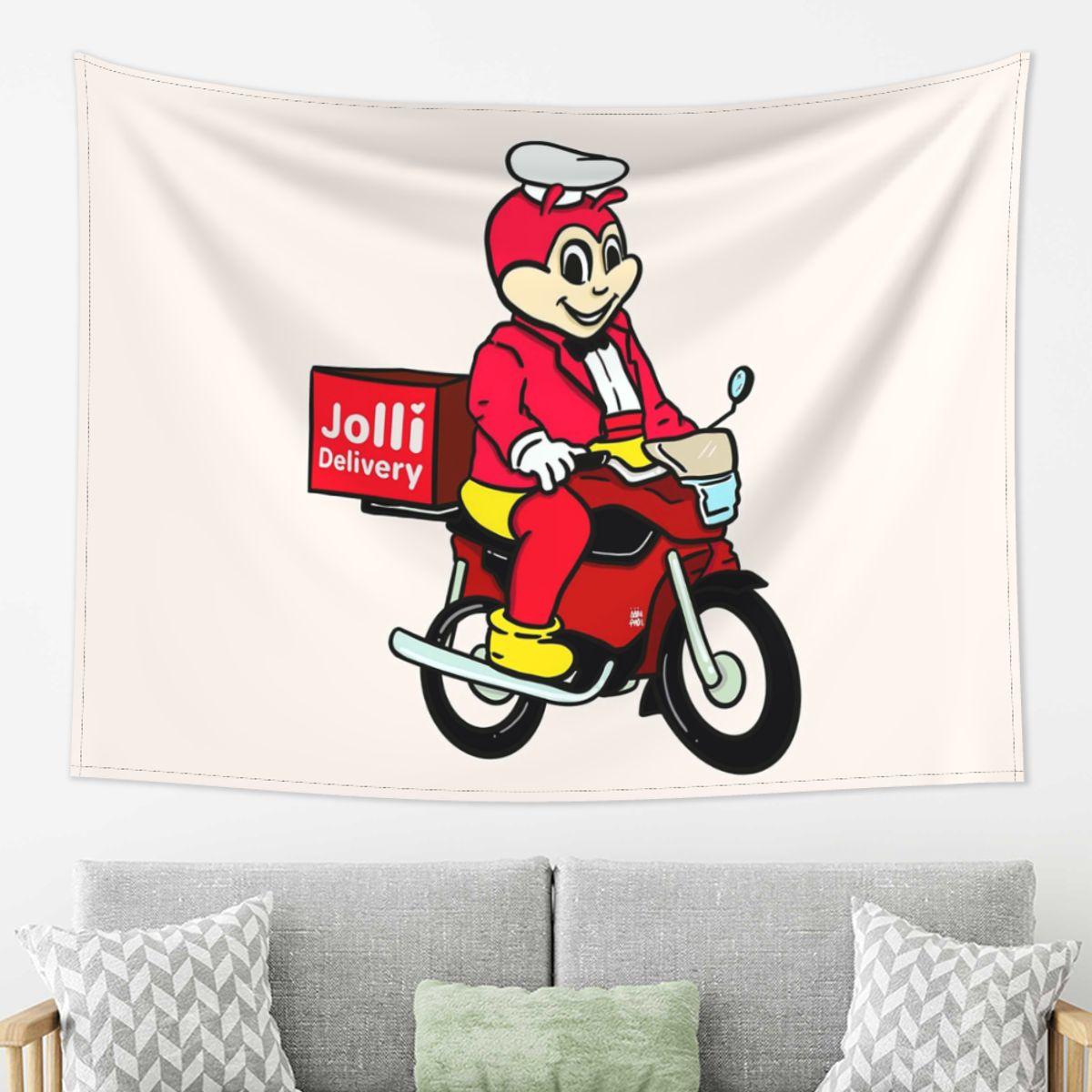 

JOLLIBEE DELIVERY FILIPINO FOOD POCKET TEE Tapestry Wall Hanging Aesthetic Home Decoration Tapestries for Dorm Room 74x94cm(29x37in)