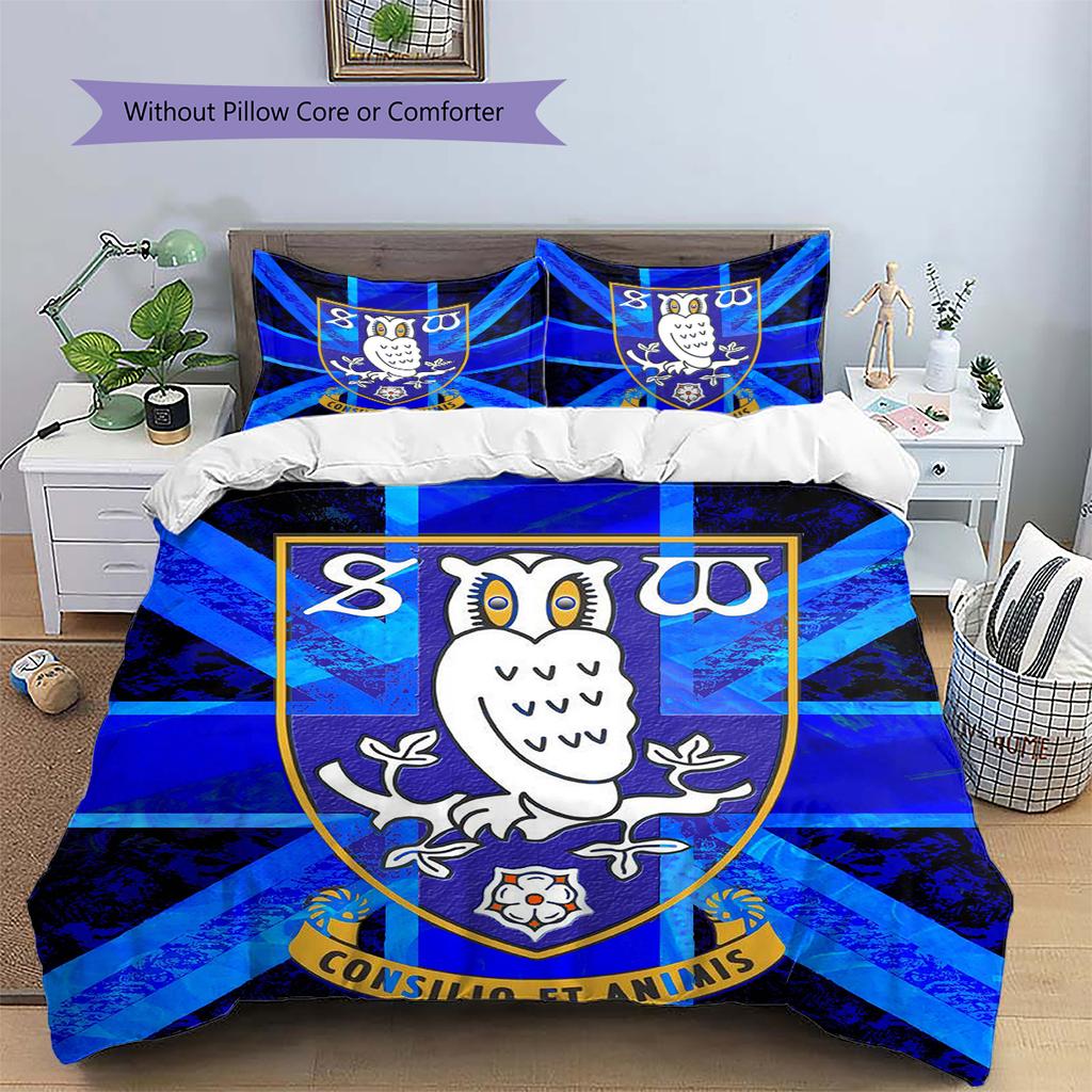 Biancheria da letto con motivo Sheffield Wednesday FC Decorazione per la casa Regalo di compleanno e festa (1 * copripiumino + 2 * federa, senza nucleo)