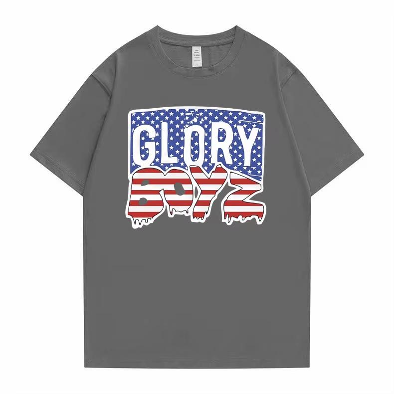 Rapper Chief Keef Glory Boyz 100% Baumwolle Herrenhemd Rundhals Grafik Kurzarm Damen Vintage Hip Hop Y2k T-Shirt