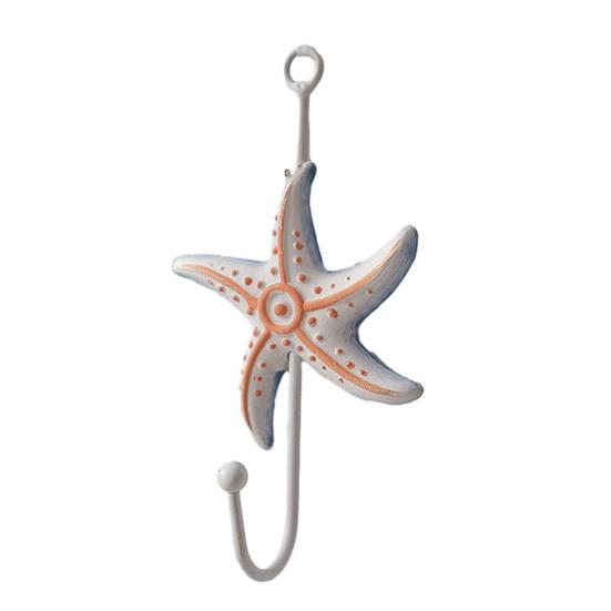 Wooden Wall Hook, Mediterranean Style Decorative Coat Hook, Sturdy Durable Wall Hanger for Home Decor Keys Umbrellas Scarves