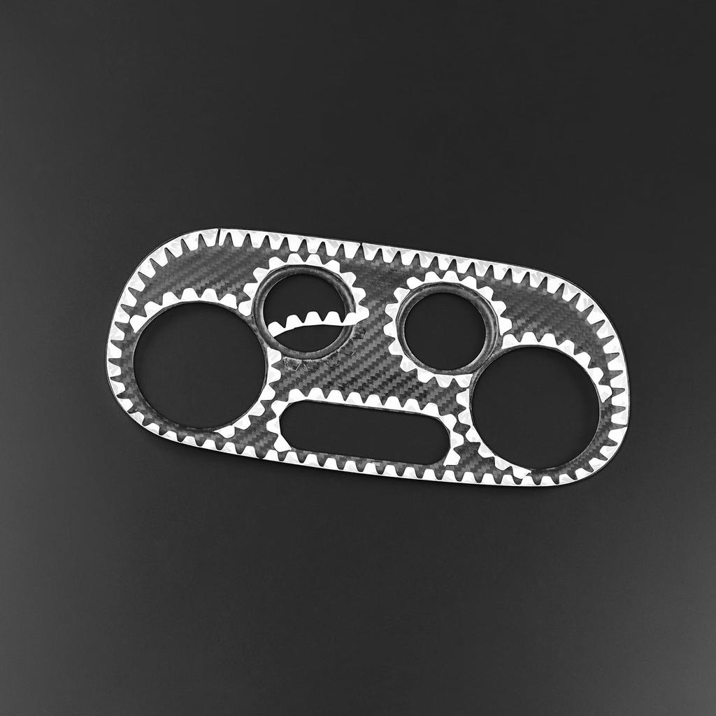 AIRSPEED Carbon Fiber Interior Garnish for Abarth and Fiat This Stylish Central Control Air Conditioning Button Protection Panel Cover Sticker Adds a