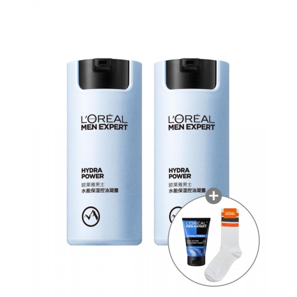 

Lorealparis [2 Pack] Man Expert Hydra Power Oil Control Gel Cream + Gift Duo Foam 50ml + Socks NONE