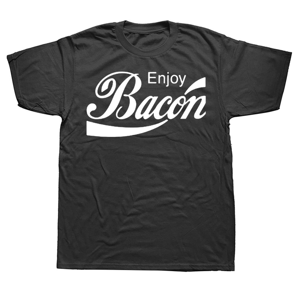 Enjoy Bacon Swag T Shirt English Breakefast Funny Foodie Meat Graphic Cotton Streetwear Kitchen Chef Food Gifts Tshirt Unisex