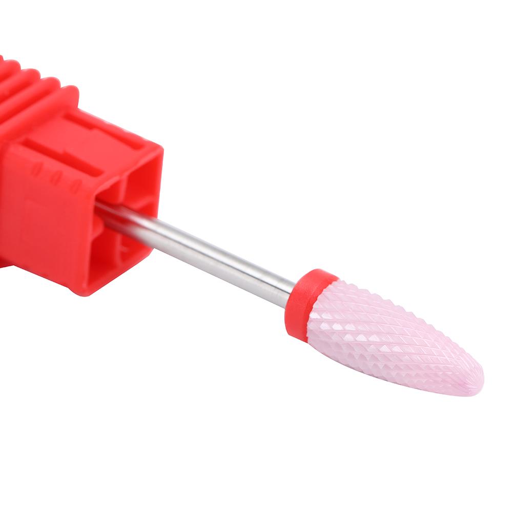 5 Types Ceramic Cylinder Shape Grinding Head Nail Drill Bit for Nail  Polishing Manicure Tools