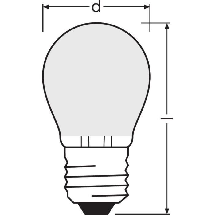 OSRAM Ampoule LED Sphérique verre dépoli 7W=60 E27 chaud
