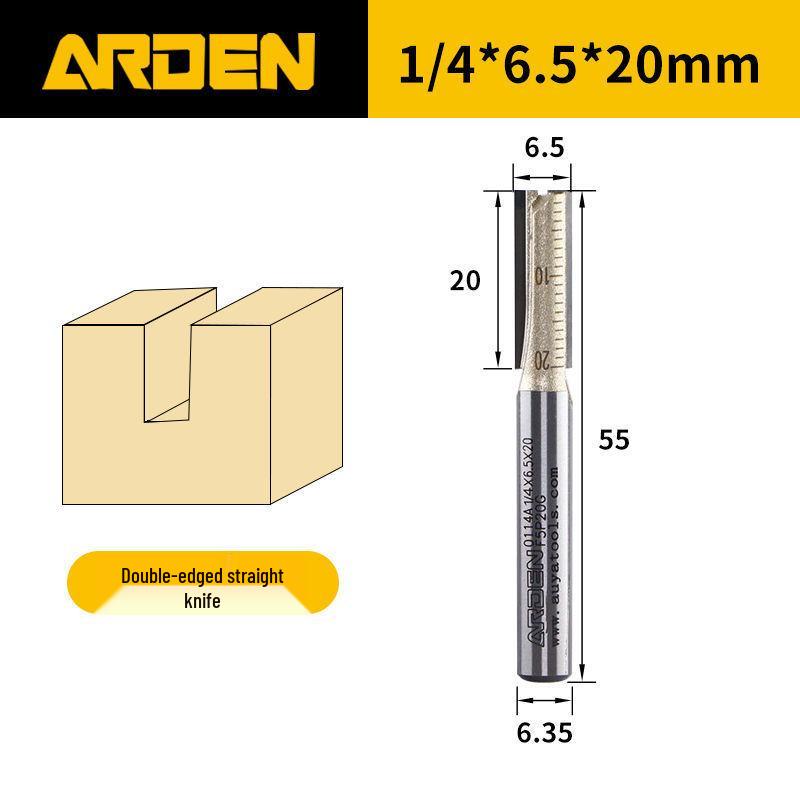 Yaden Blade Metric Fixed Blade Milling Cutter Trimmer - Small Router Slotting Cutter 1/4" for Woodworking & Stock Removal
