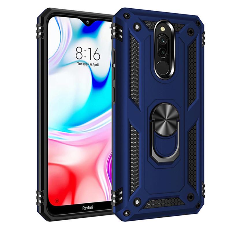 Luxury Armor Shockproof Phone Case for iPhone Samsung Huawei Honor Xiaomi Full Cover Car Magnetic Ring Bumper Back Shell