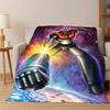 Cartoon UFO Robot Grendizer Anime Flannel Blanket Soft Warm Blanket Throw Blanket for Bedroom Living Room Bed Travel Picnic Kid