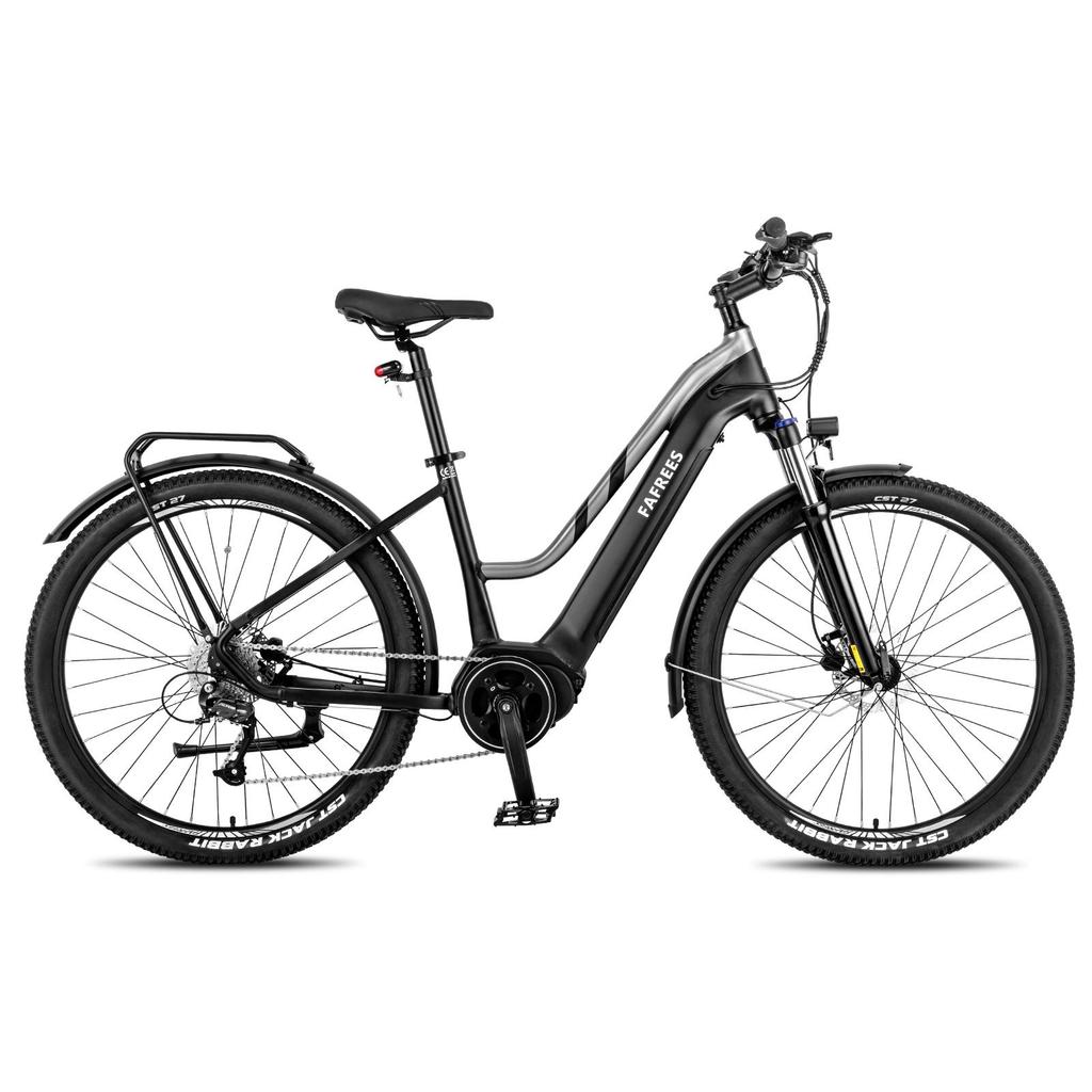 FAFREES FM8 Elektrofahrrad mit Kindersitz 27,5 Zoll Breitreifen 250W Mittelmotor 25km Max. Geschwindigkeit 36V14,5Ah Akku 100-120km Reichweite APP-Steuerung