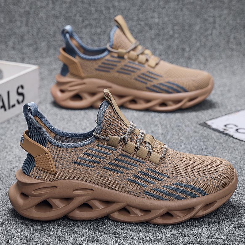 YRZL Running Shoes Men Mesh Breathable Lightweight Comfortable Lace Up Mesh Sneakers Man New Tennis Shoes for Men