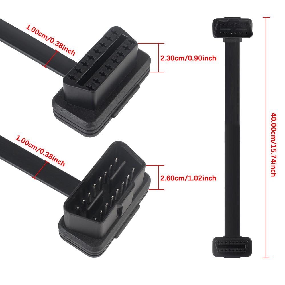 OBD2 Scanner extended adapter Male to Female 16pin 40cm/8pin 100cm OBDII Extension cable Car Diagnostic Connectors