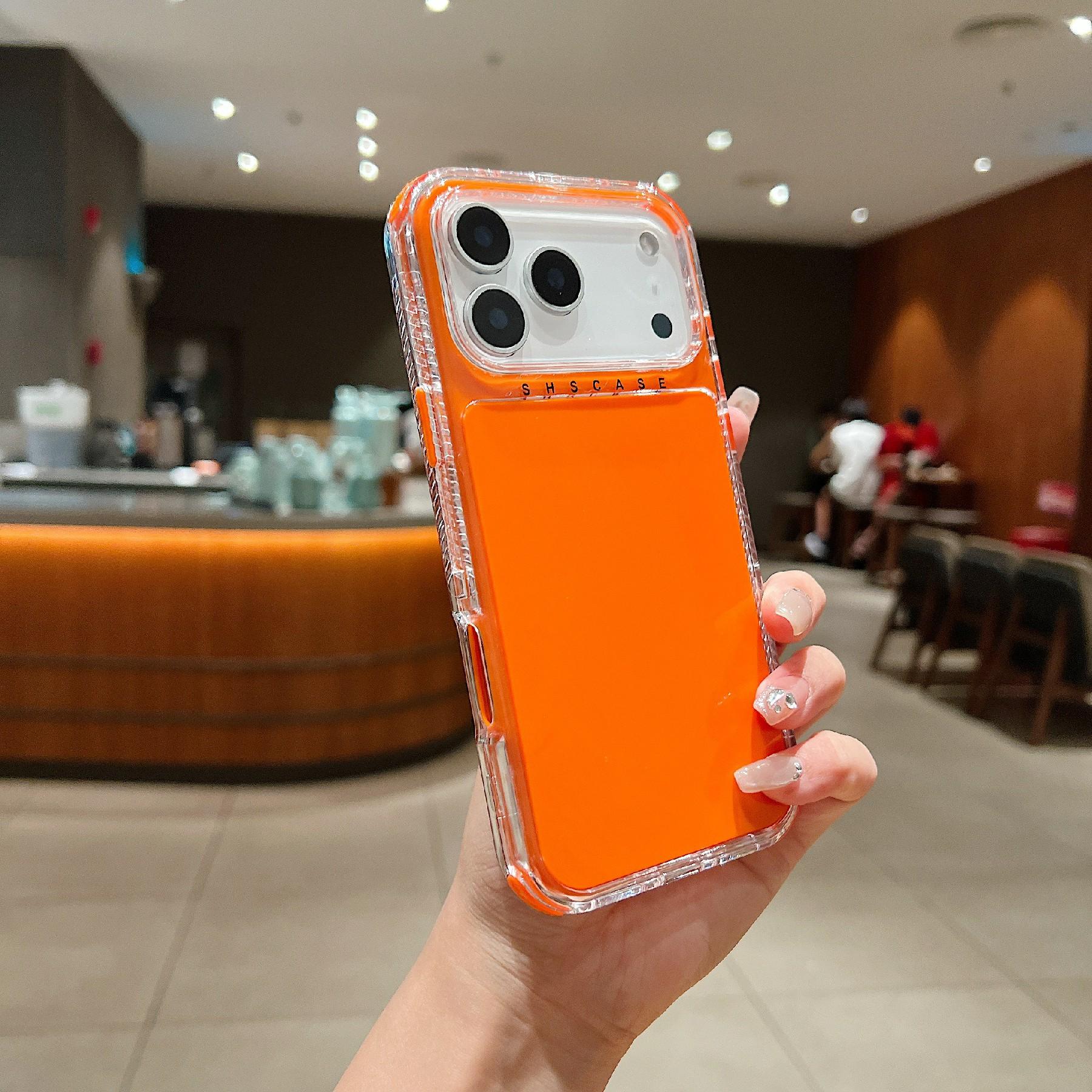 

Для чохла iPhone 17 Pro Max 3-в-1 Ударостійка PC+TPU накладка для телефону Orange