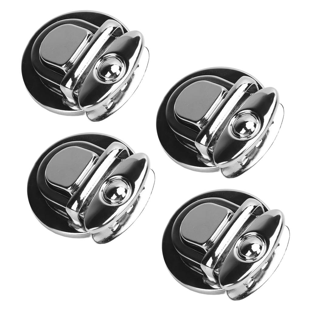 10 Seturi Închizătoare Tip Presă pentru Poșetă Argintiu Lățime 25mm Metal Încuietoare Tuck Agrafa Prindere cu Placă de Bază 30x39mm pentru