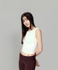 Geulleila Double Layered Fit Round Neck Top (White)