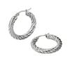 2025 New Style Twisted Titanium Circle Earrings for Women - Low MOQ, Mixed Batch, Dropshipping, Sample Orders Available