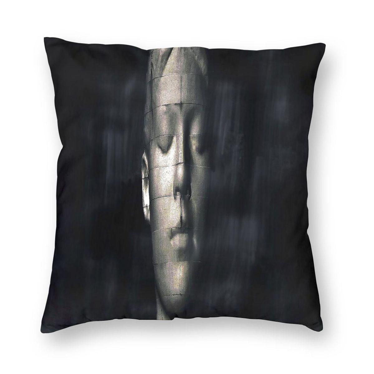 Jaume Plensa Dream Sculpture Square Pillowcase Polyester Linen Velvet Pattern Zip Decor Bed Cushion Cover 30x30cm