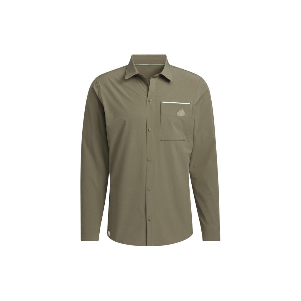 Adidas Business Casual Pocket Shirt Men's Strata Olive Green JE8599