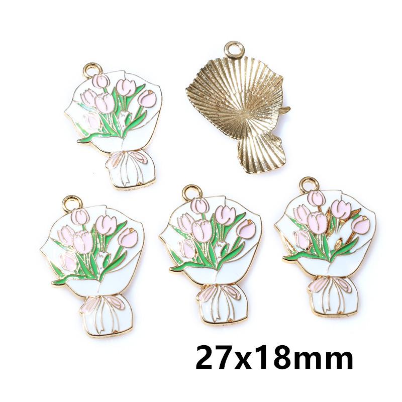 10Pcs Enamel Graduation Hat Charms Pendant for Necklaces Earrings DIY Jewelry Making Decorations Accessories Findings