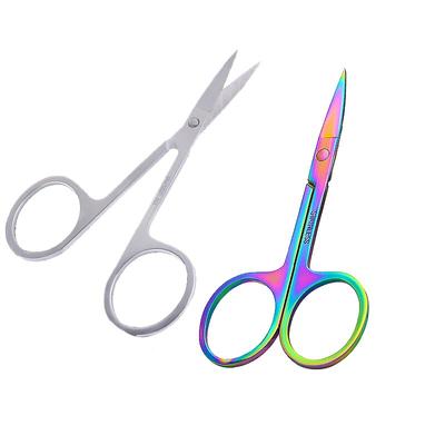 1 Stück Professionelle Edelstahl Nägel Augenbrauen Nase Wimpern Nagelhautschneider Epilierer Schere Maniküre Werkzeug Gebogene Pediküre Schere