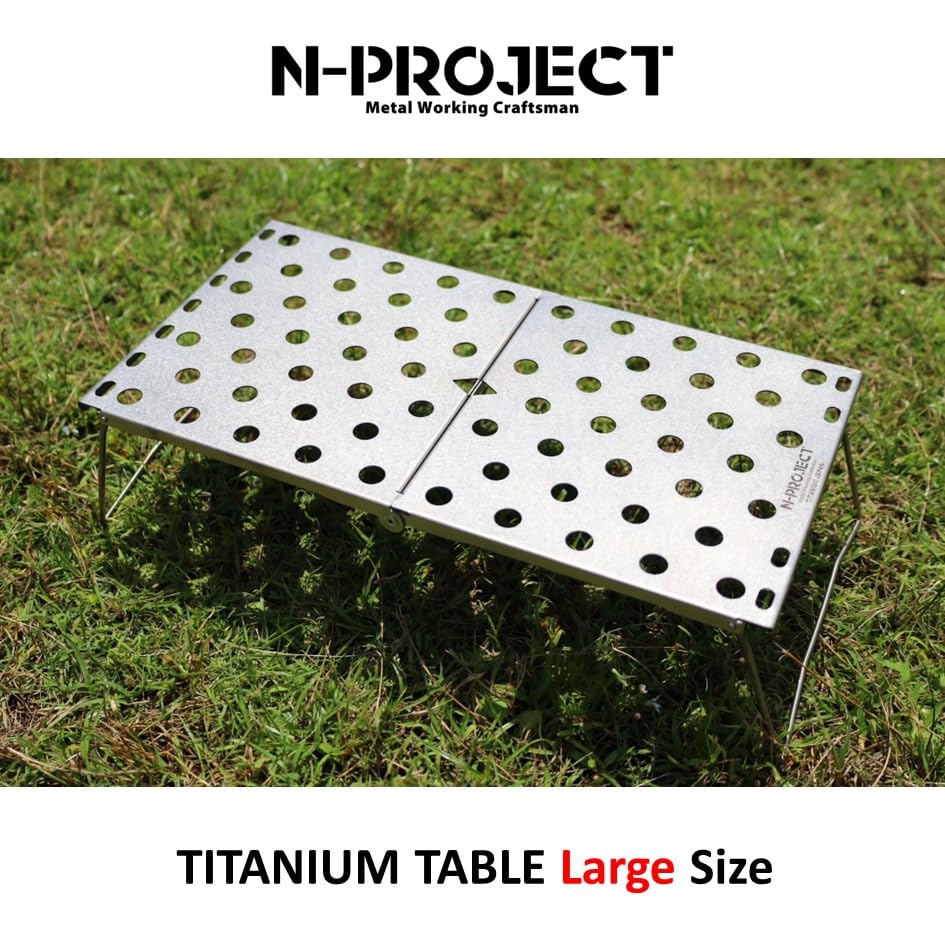 Titanium Table Foldable Compact Outdoor Table Perfect size for mountain climbing and solo camping UL TITANIUM TABLE in N-project (L) / / / [Made