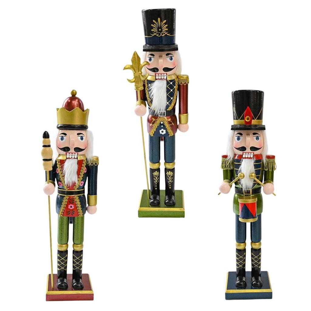 Wood Nutcracker Figure Figurine Collectible Xmas Gift Table Traditional