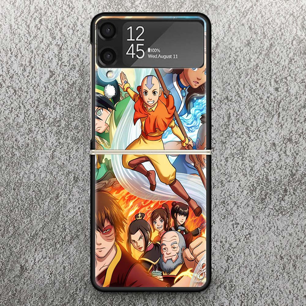 Anime Avatar The Last Airbender Zflip4 Zflip5 Phone Case For Samsung Z Flip3 Flip4 Flip5 5G ZFlip 4 5 3 Cover Cellphone Shell Fu