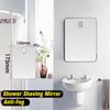 Heim Quadratischer Spiegel Badezimmer Dusche Rasur Wand Tragbar Anti-Beschlag Handheld
