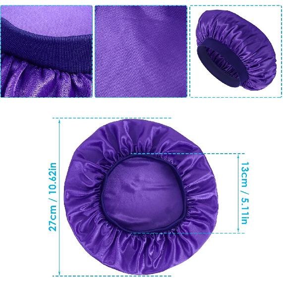 Prasacco 3 Pieces Kids Satin Bonnet Baby Bonnet Sleeping Cap Soft Silk Night Hats Colorful Satin Cap for Baby Girls Boys Natural Hair Teens Toddler