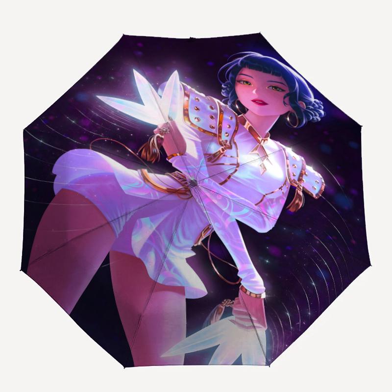 1pc KPop Demon Hunters ZOEY1 Umbrella, Sun Protection, And UV Shielding. It Has Eight Sturdy Ribs for Outdoor Use And Perfect Gift