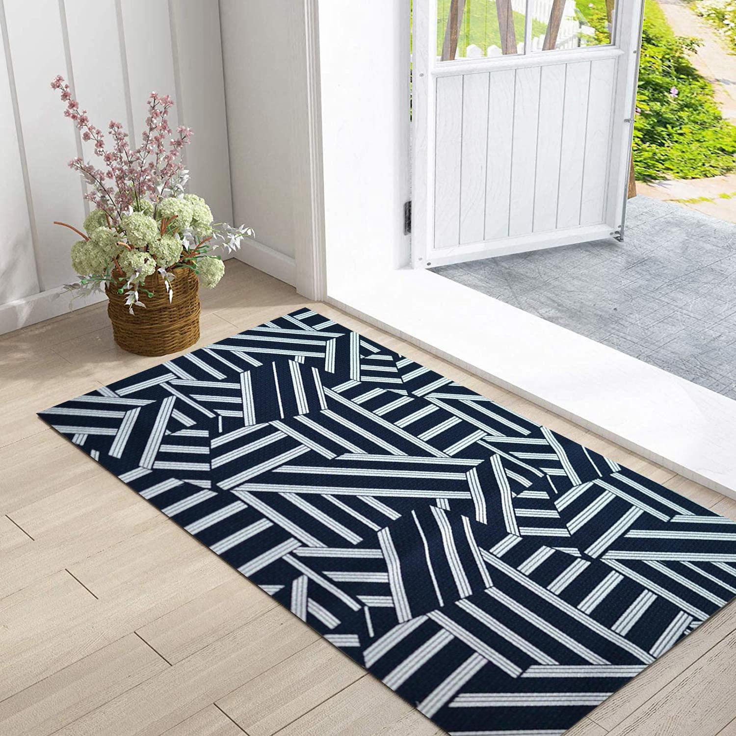 

VIKAMA Summer Outdoor Door Floor Mat, Bathroom Entrance, Anti-slip, Absorbent, Quick-drying Carpet, Home Decoration 40X60CM(1.3X2FT