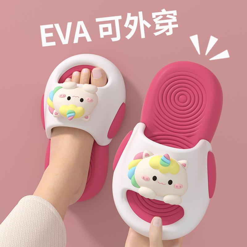

Unicorn children s slippers for girls, princess style, non-slip, breathable, soft-soled, suitable for outdoor wear, summer sandals for boys 26-27