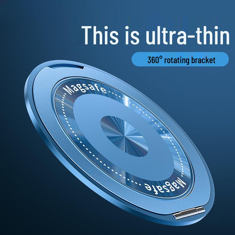 Lazy 360 Rotating Phone Holder: Ultra-Thin Foldable Stand with Iron Sheet & Plastic for Horizontal/Vertical Screens