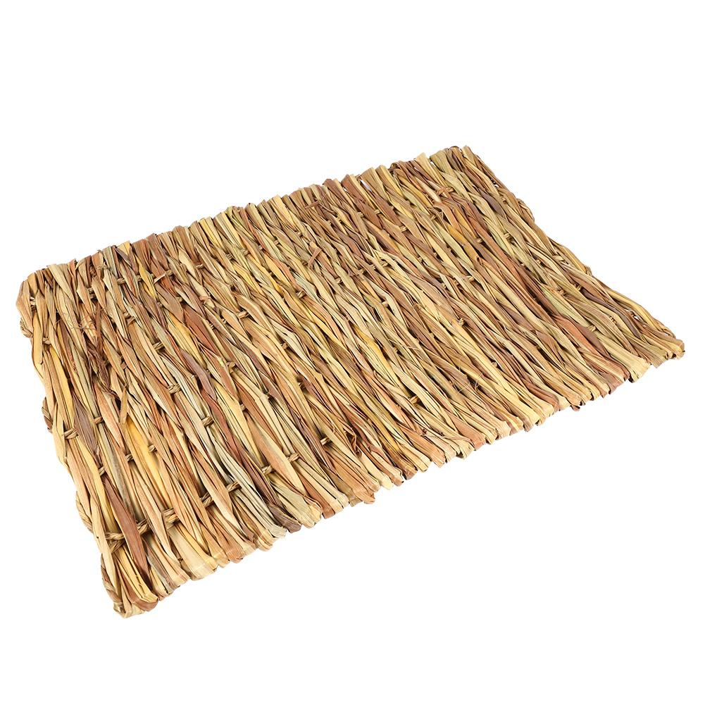 

Small Pet Animal Hamster Hand woven Grass Mat Rabbit Guinea pig Pad(L) L