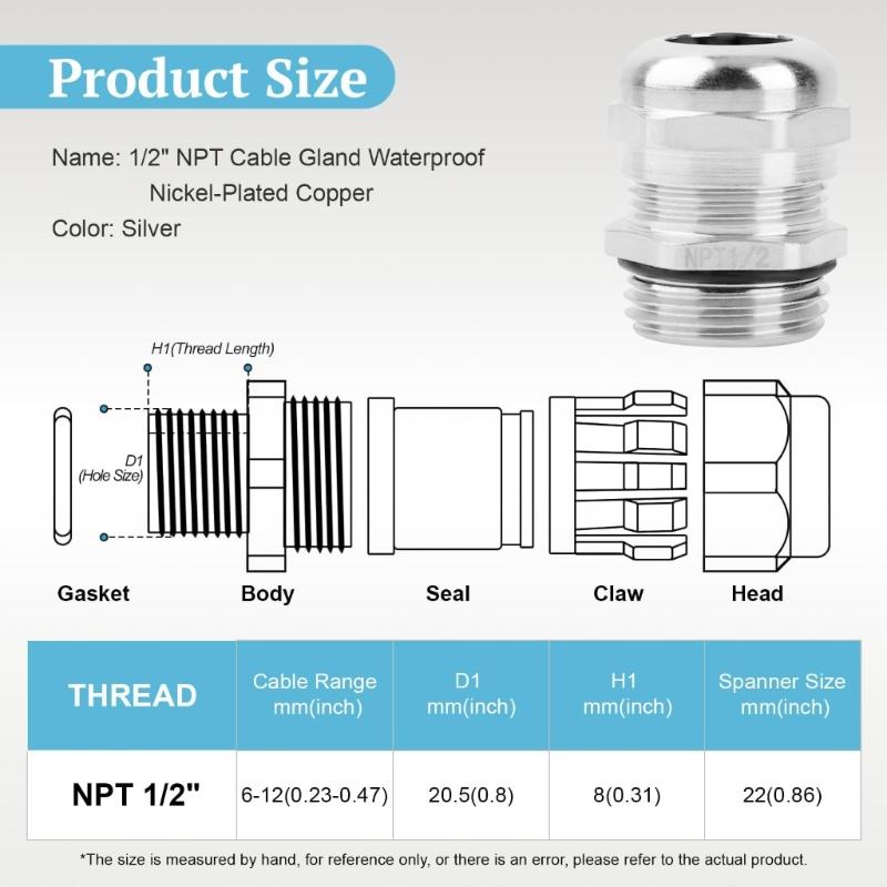 3pcs Erosion Resistant Cable Connector Quick Install Waterproof Fitting for Commercial Building Electrical Projects