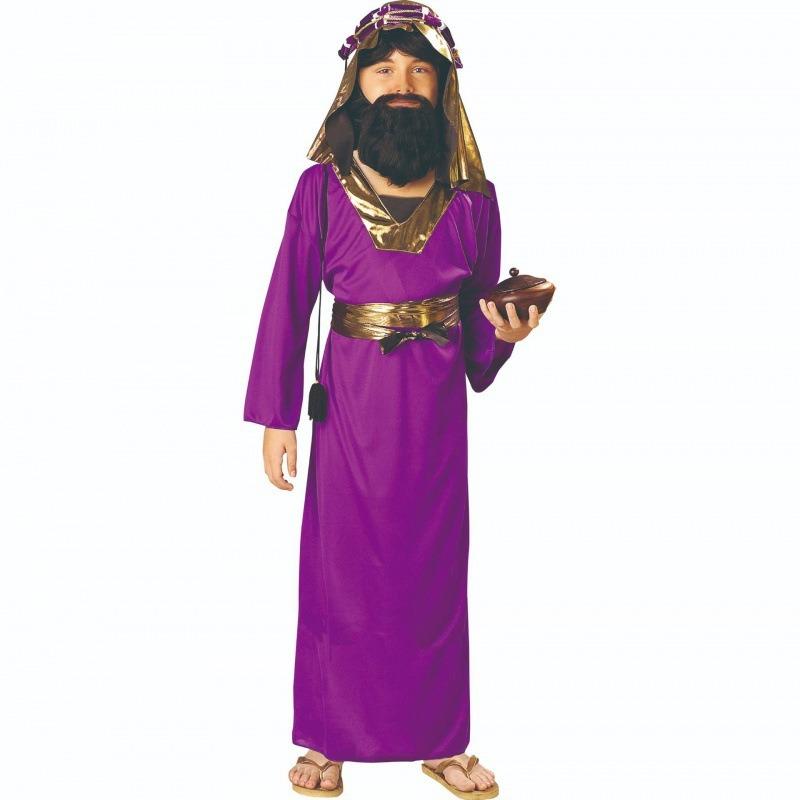 Halloween Dress Up Kids Costumes Kids Purple Wise Men Costumes Cosplay Party Costumes