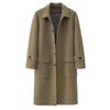 Abrigo de Lana de Doble Cara para Hombre Mediano y Largo Otoño e Invierno Sin Cachemira Engrosado Abrigo Trench Nizi